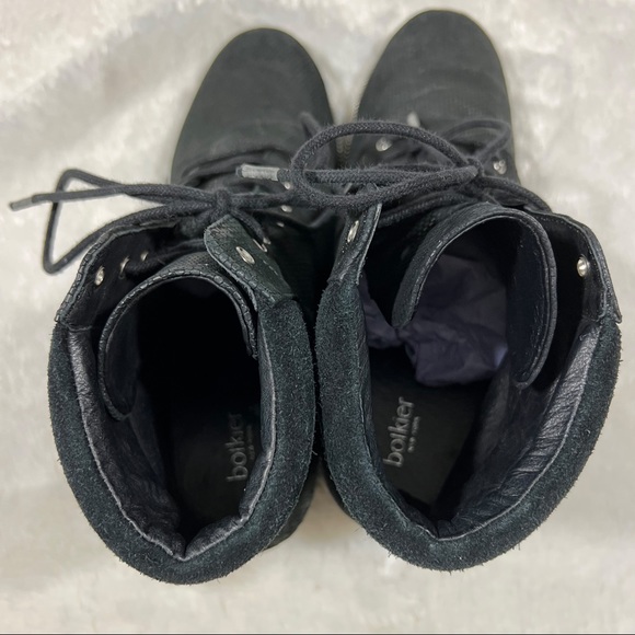 Botkier Alexa Black Suede Hiker Boots Size 7 - Picture 9 of 13